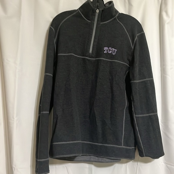 TCU Tommy Bahama Reversible Quarter Zip Mens size Medium EUC - Picture 7 of 8